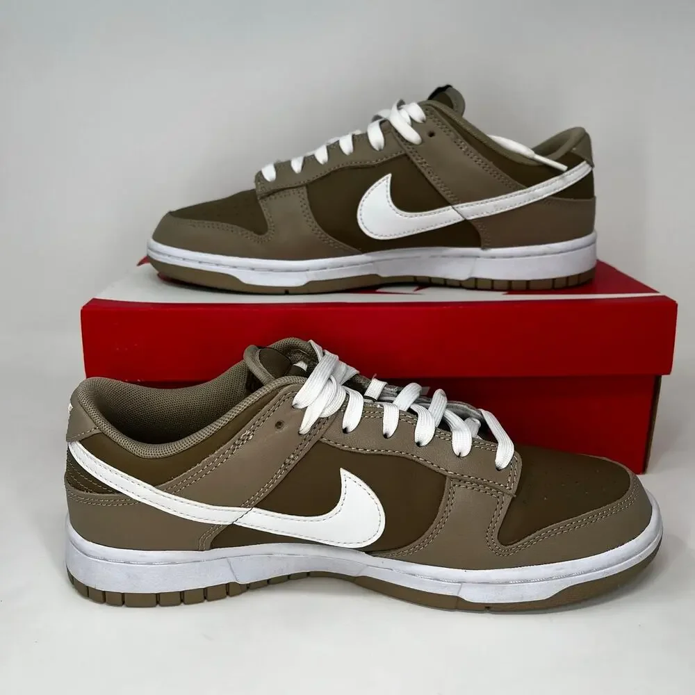 Nike Dunk Low Retro Khaki White-Hazel Rush Sneakers Mens Size 9 - Picture 6 of 8